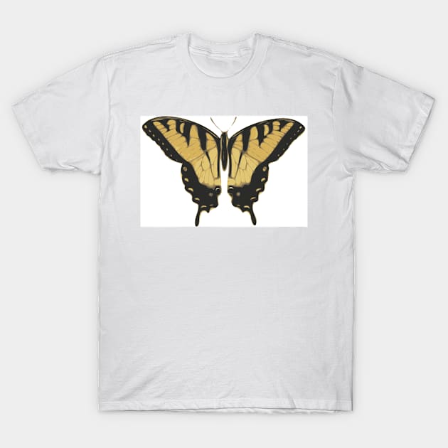 Yellow Butterfly Abstract Art T-Shirt by BruceALMIGHTY Baker